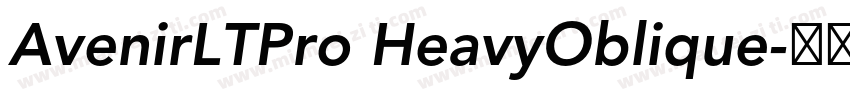 AvenirLTPro HeavyOblique字体转换